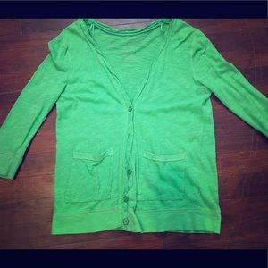 Bright green mini cardigan